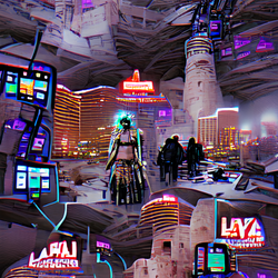Cyberpunk Futuristic Ancient Las Vegas