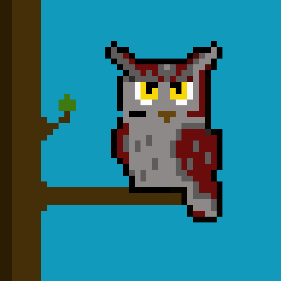 Excited Pixel Owl #10 (Animated)