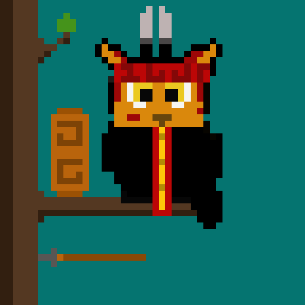 Dayak Warrior Crypto Pixel Owl