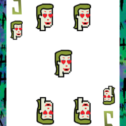 5 of Hearts (Joker Playing Cards)