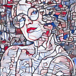 Girl with colorful gradient