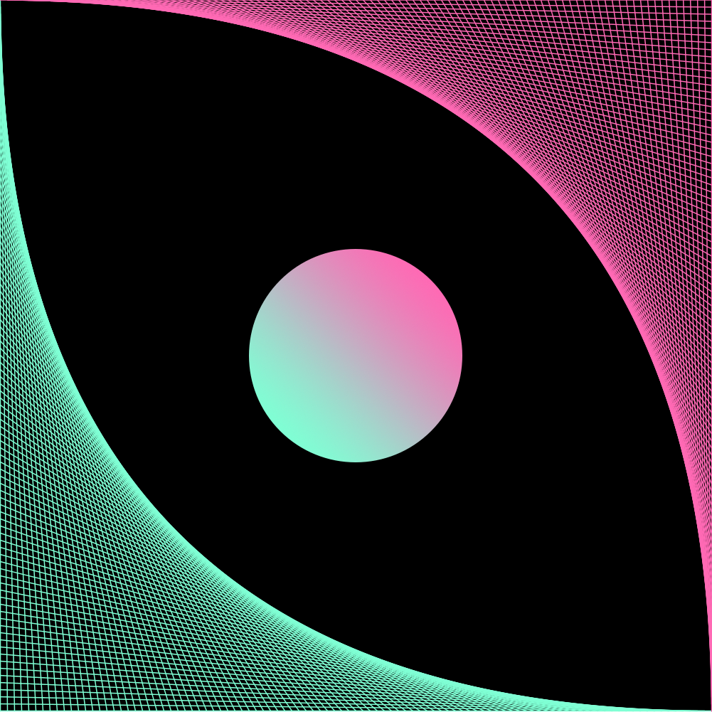 Aquamarine Hot Pink Eye