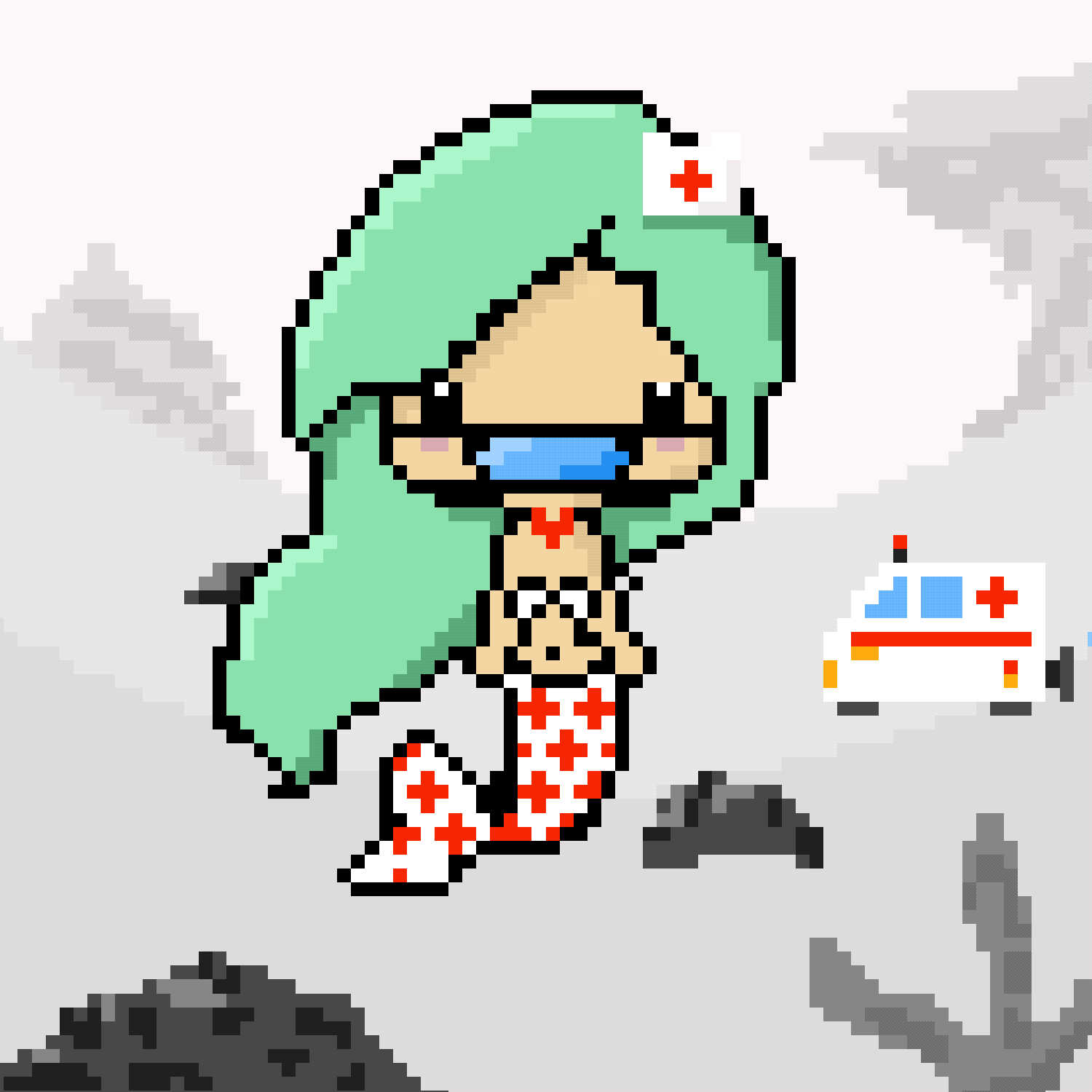 Pixel Mermaid #006: Nurse
