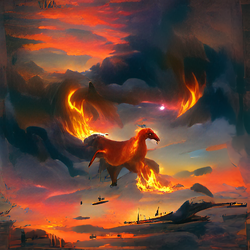 Flame Horse In The Sky #19