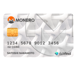 Elegant MONERO Credit Card