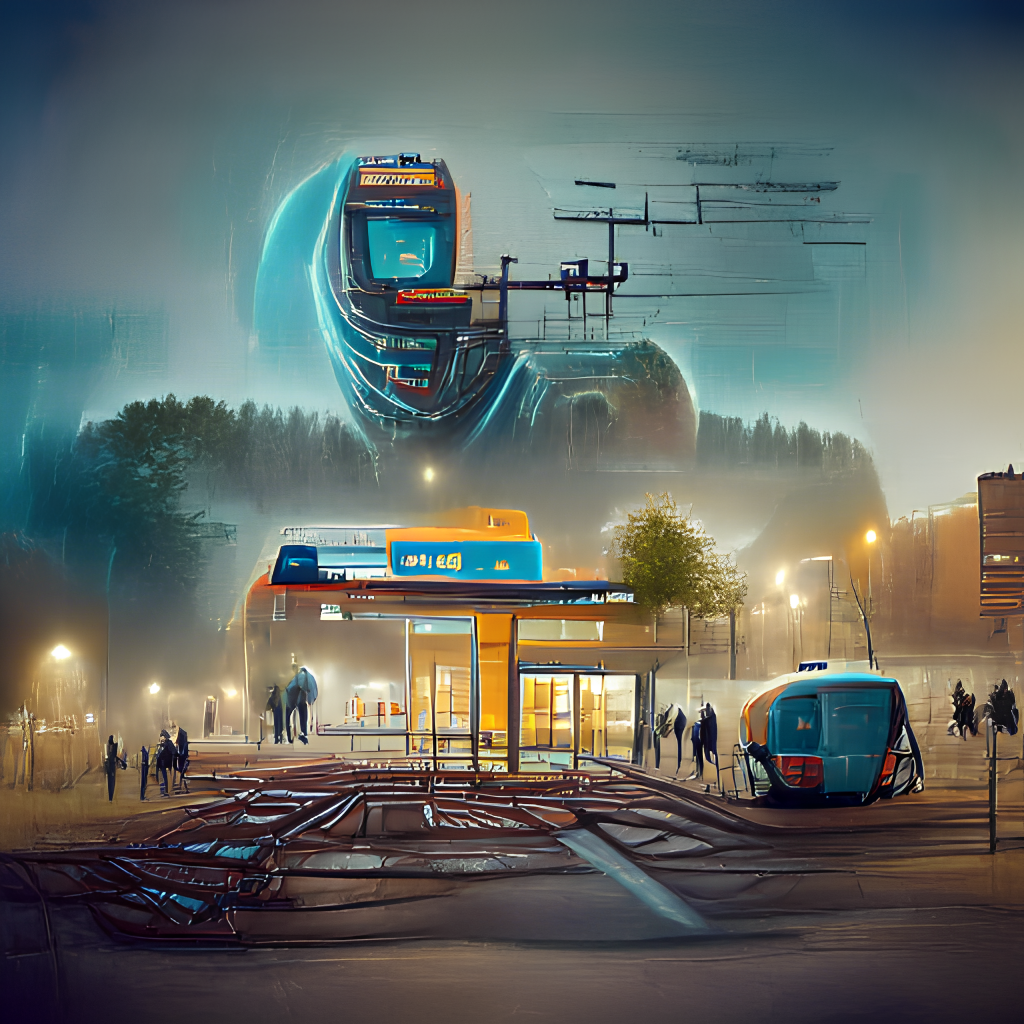 Crowded Metro Station