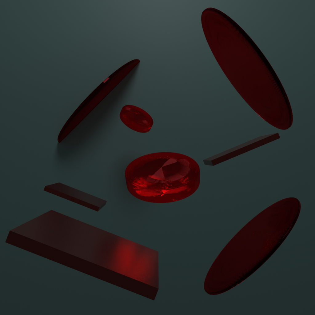 COMPOSITION #7 - Metallic Red