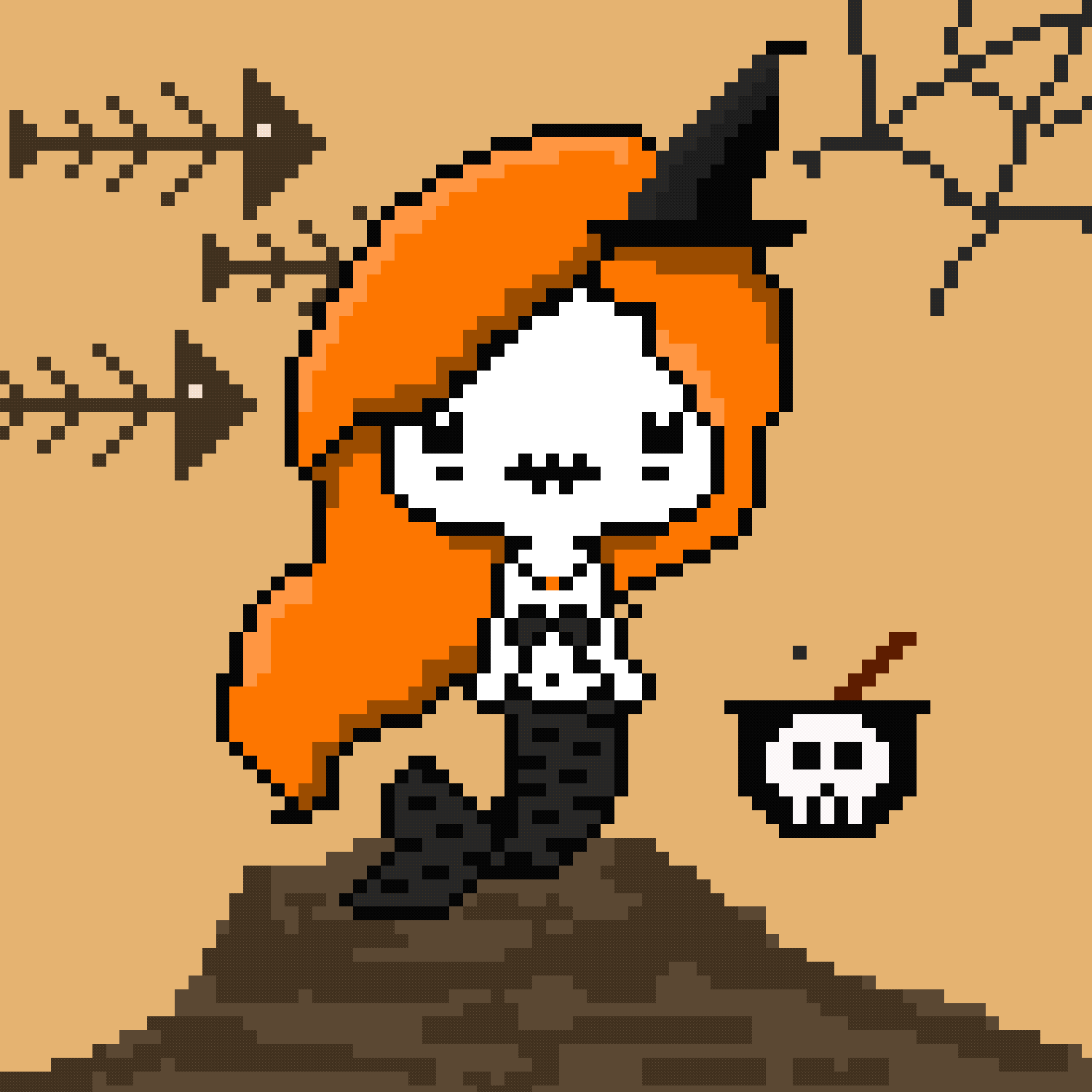 Pixel Mermaid #009: Halloween