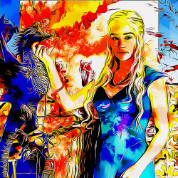 Daenerys and dragon
