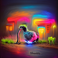 Neon Ostrich