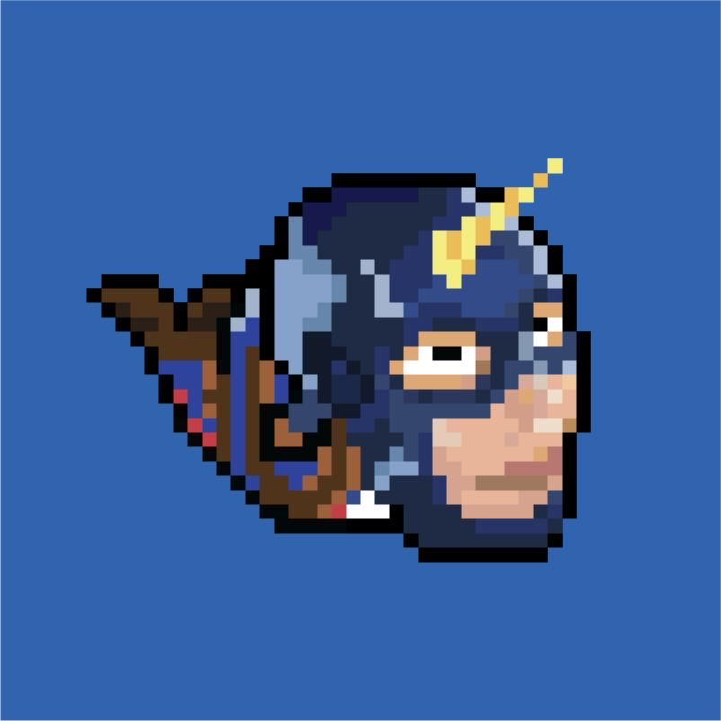 Pixel Narwhal_Capt. America #016