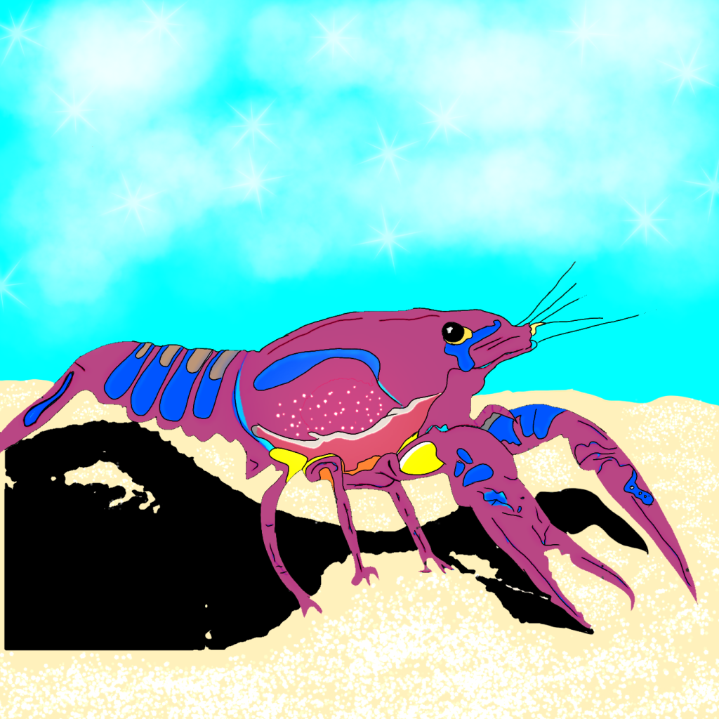 lobster in the sea sand #05