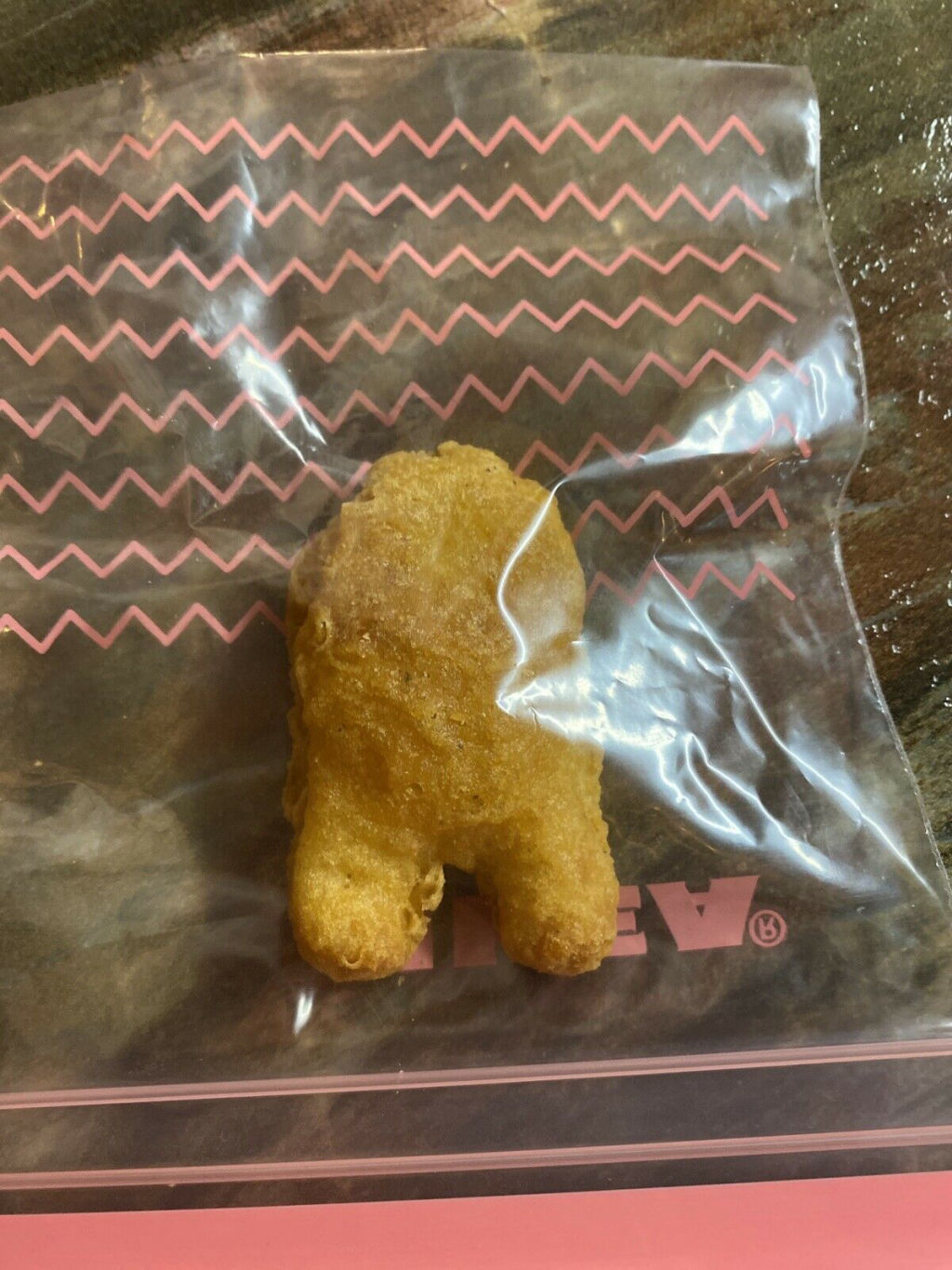 Among Us shaped Nugget from BTS Meal