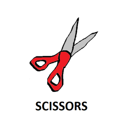 Scissors (R-P-S Game Piece #3)