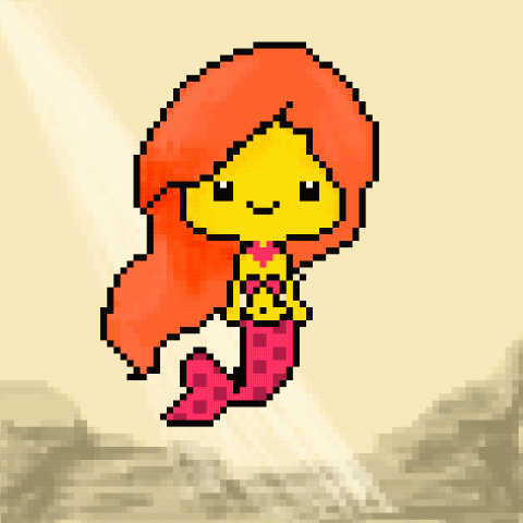 Pixel Mermaid #012: Emoji Mermaid 😘