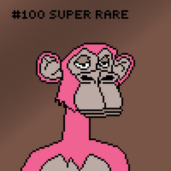 Bored Ape Pixel Acc #100 Super Rare