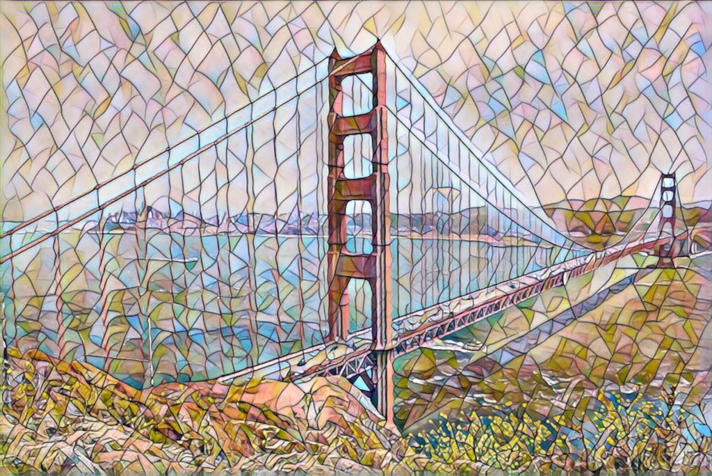 Mosaic eyes: Golden Gate Bridge