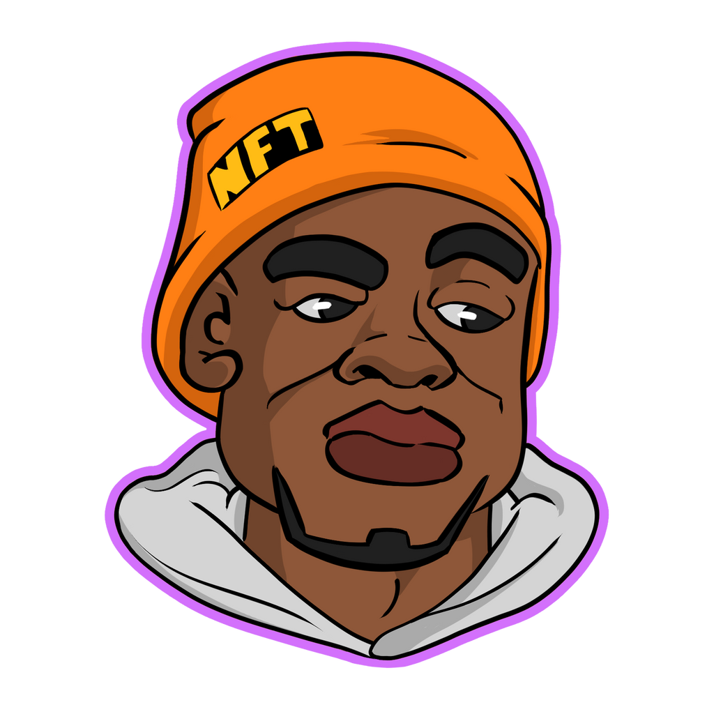 Guy with cap sticker