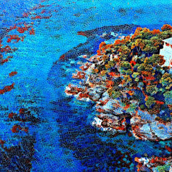 Premiun Blue Mosaic Coast