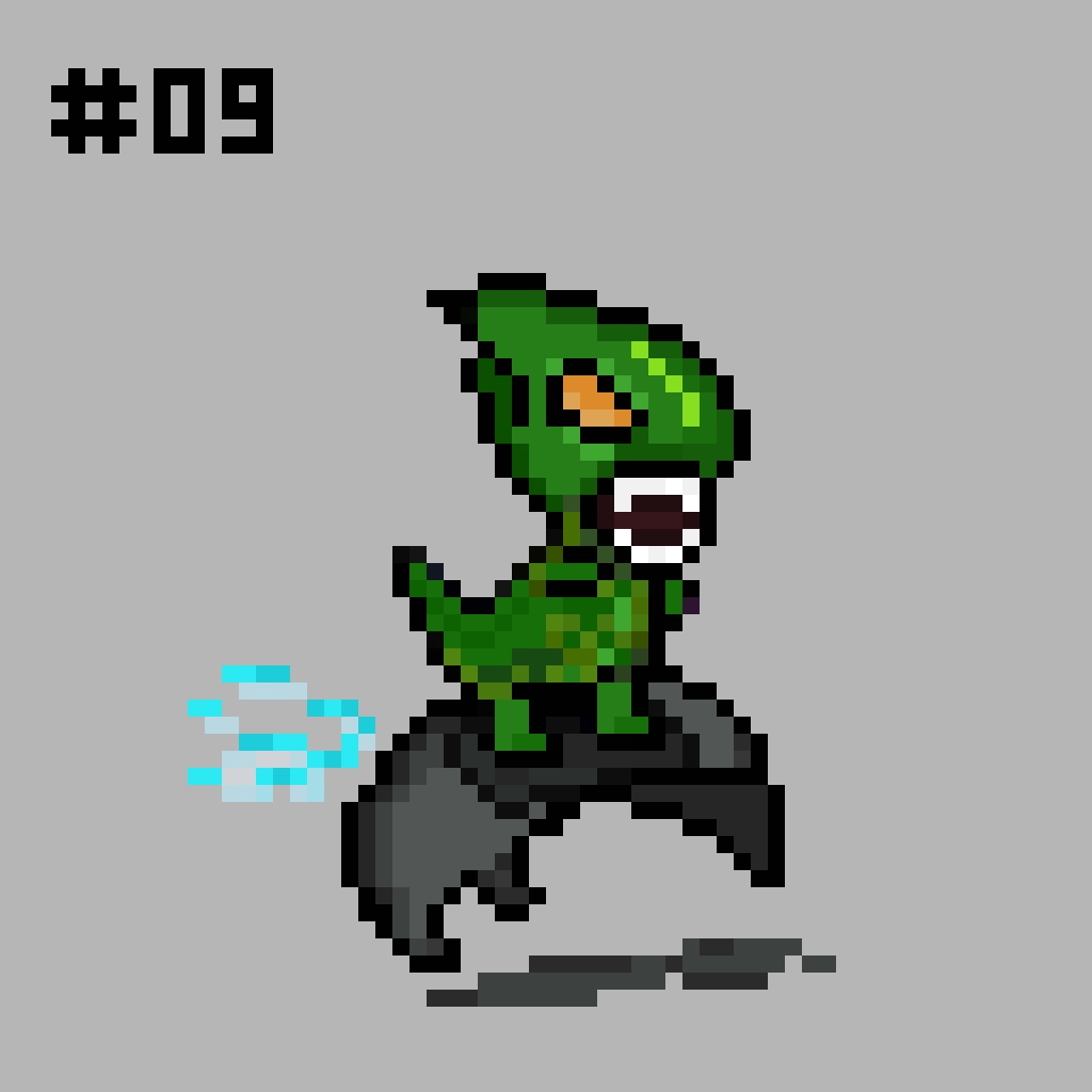 #09 'Green Goblin' Pixel Raptor