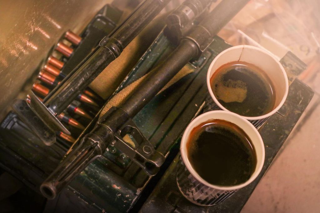 Morning coffee in Ukraine