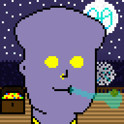 Alien Pixel Pirate Concept