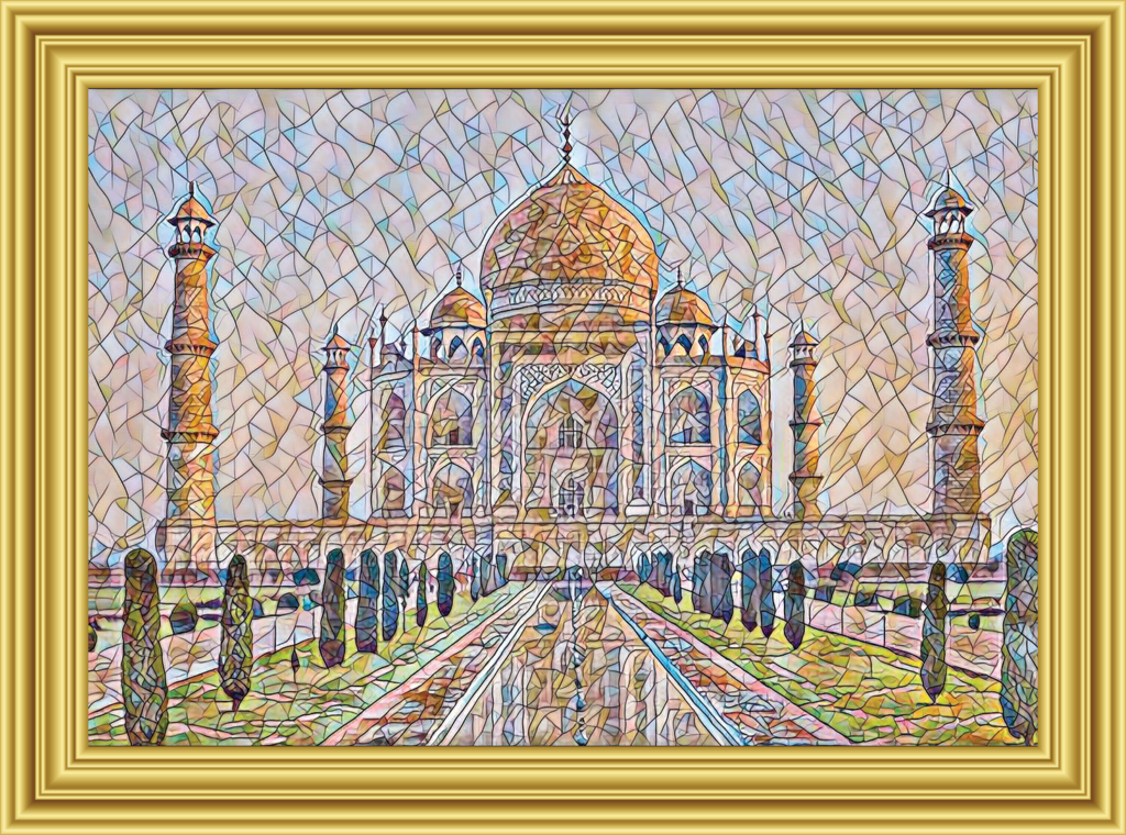 Mosaic eyes: Taj Mahal