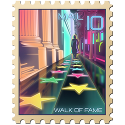 Walk Of Fame Retro Stamp