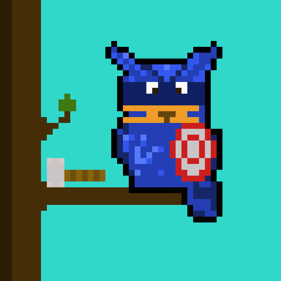 Super Hero Pixel Owl (Animated)
