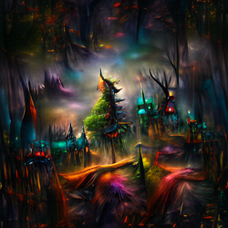 Dark Tree Abstract #62