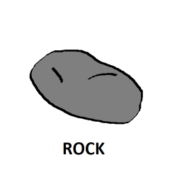 Rock (R-P-S Game Piece #1)