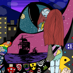 Trippy world in the eyes of Sally