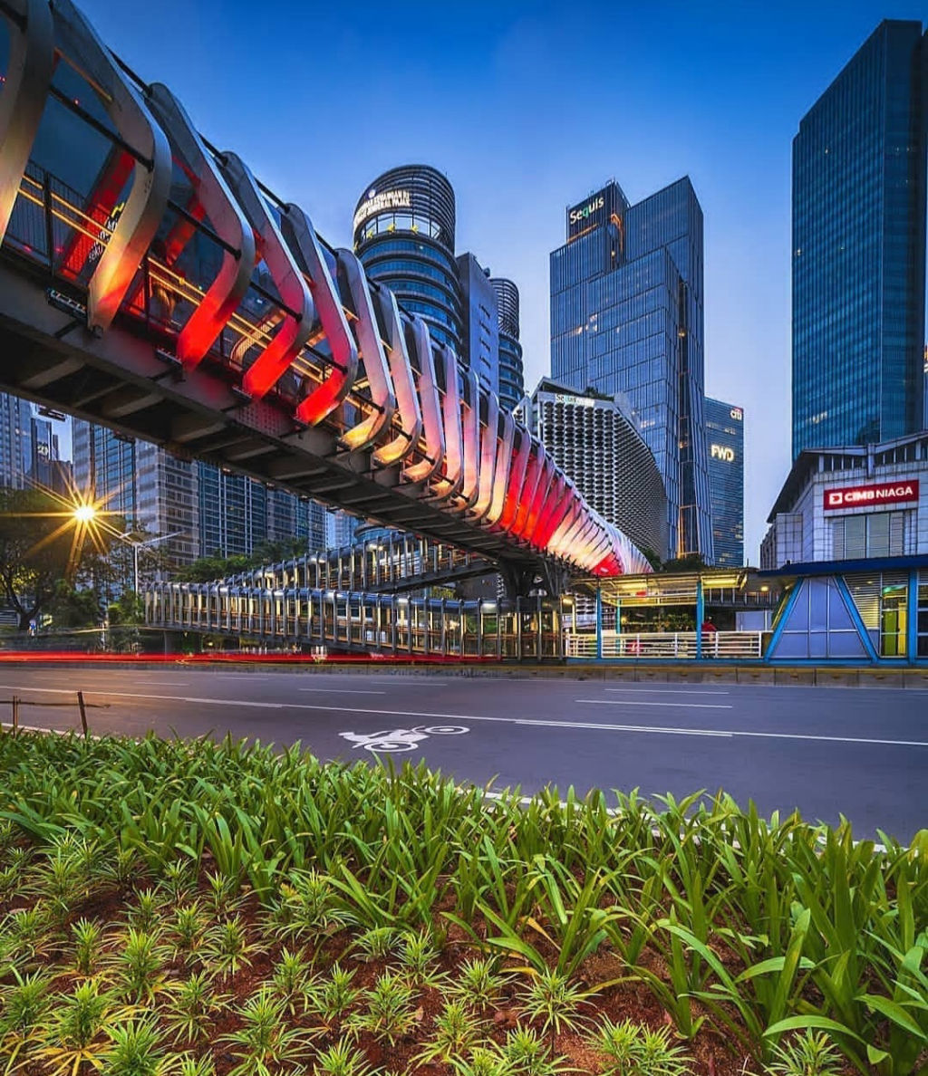 Pedestrian Bridge at Dawn