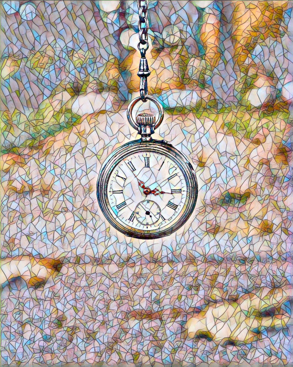 Mosaic eyes: Vintage Clock