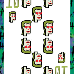 10 of Hearts (Joker Playing Cards)