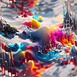 Yue Water Abstract Art #60