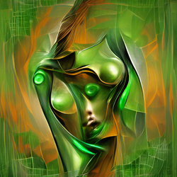 Green Moza Woman #63