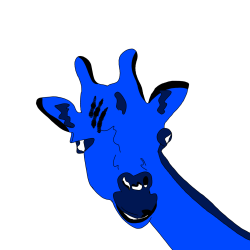 giraffe blue