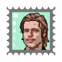 Brat Pitt #19 Pixel Stamp
