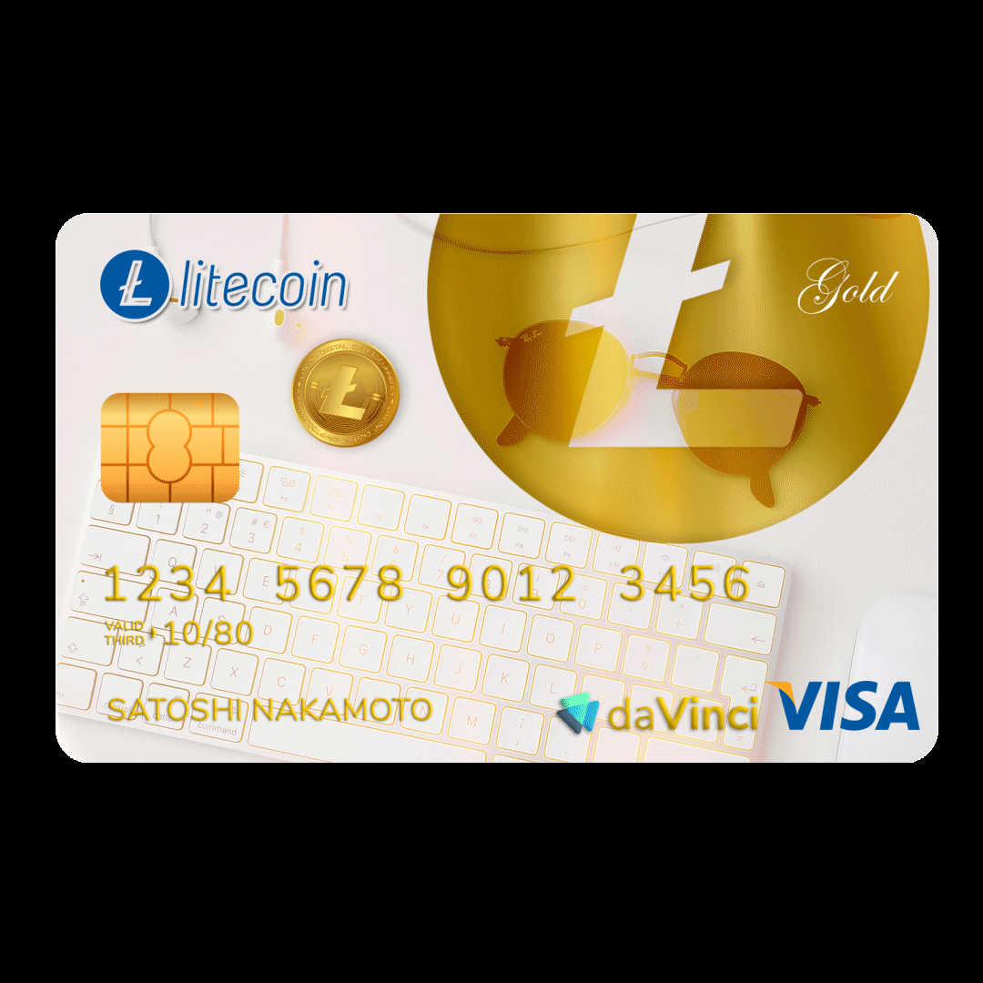 Motion Litecoin Gold Credit Card