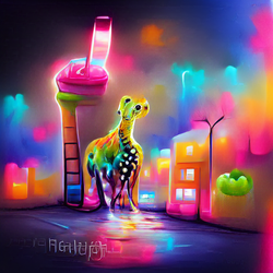 Neon Giraffe