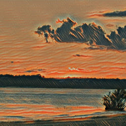 Photo Art #2 Sunset On The Lake