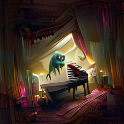 Fish Ghost In Piano Room #9