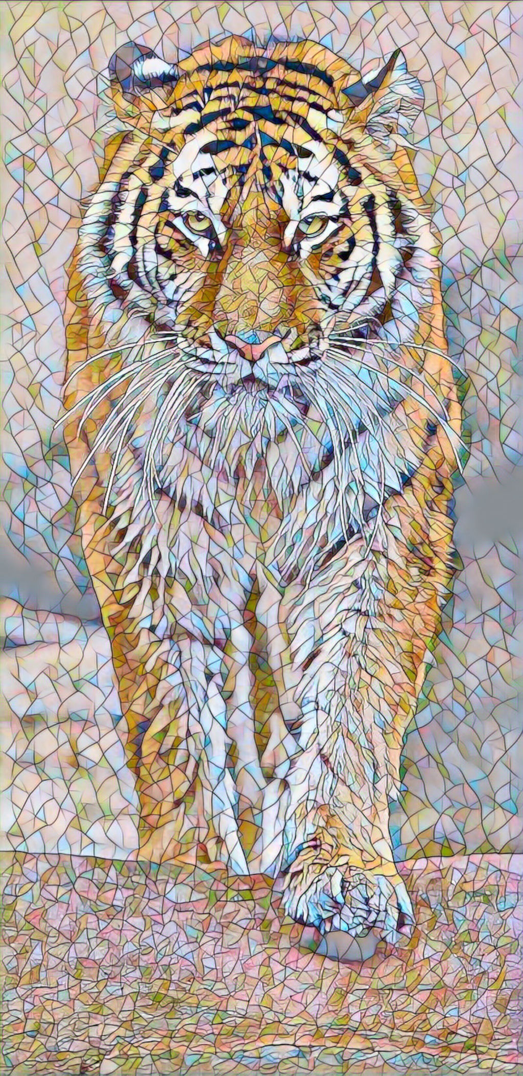 Mosaic eyes: Focus on the pray