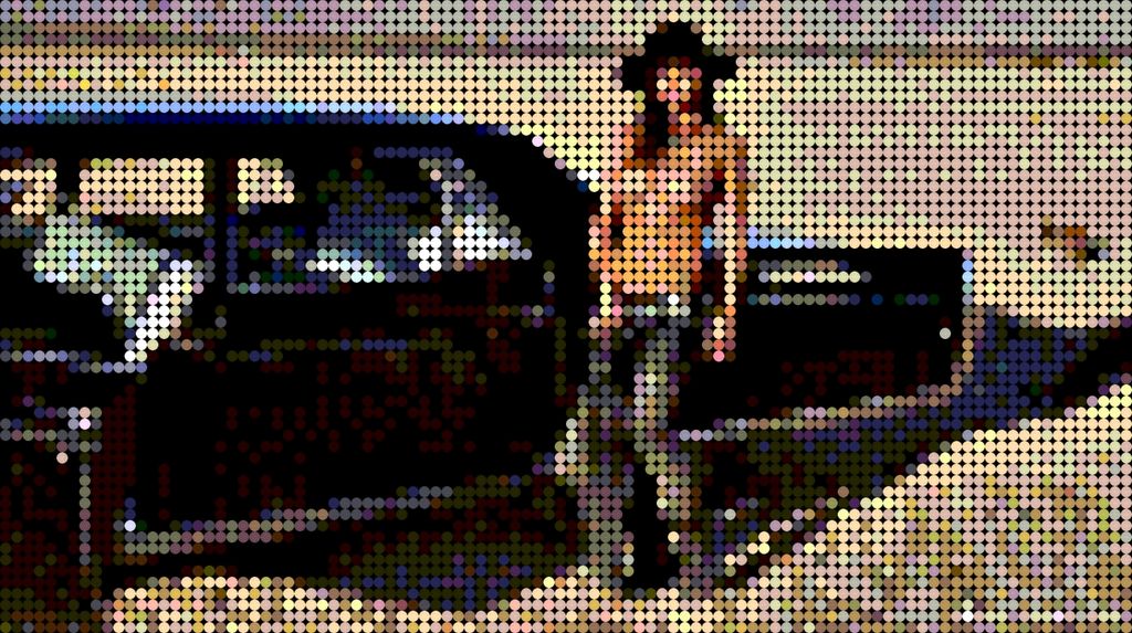 Girls Pose #44 Dots Art.