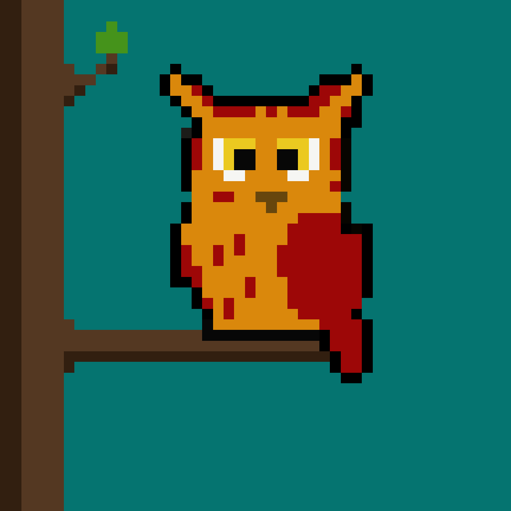 Spirit Hero Crypto Pixel Owl (Animated)
