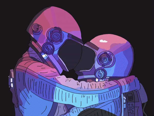 Space love GIF