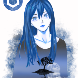 Crypto Lady - LINK minimal ink