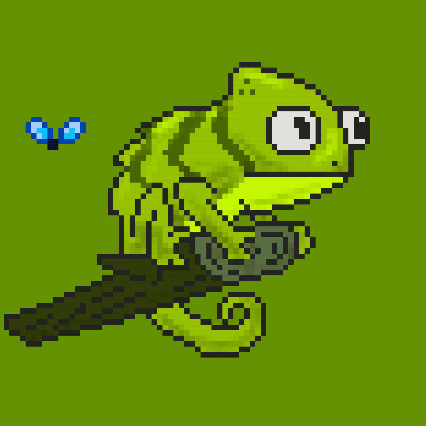 Pixeleon #017: Blue Dinoleon (Animated)