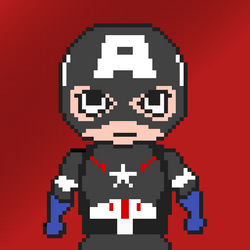 Acc Captain America Kid Pixel #4 Black